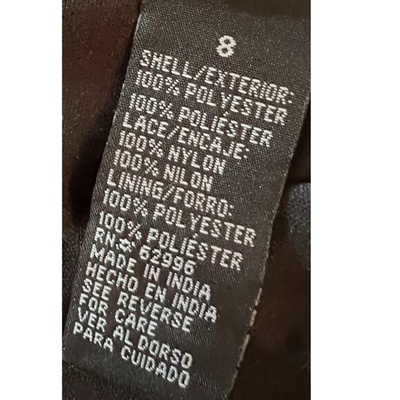 Scarlett Nite Dress Womens Size 8 Black Halter Neck Sleeveless Sheer Lined - Picture 6 of 6